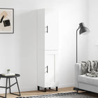 Tall cabinet 34.5x34x180 cm distressed wood white