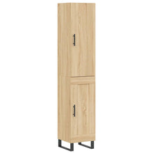 Hoge Kast 34,5X34X180 Cm Bewerkt Hout Kleurig Sonoma eiken