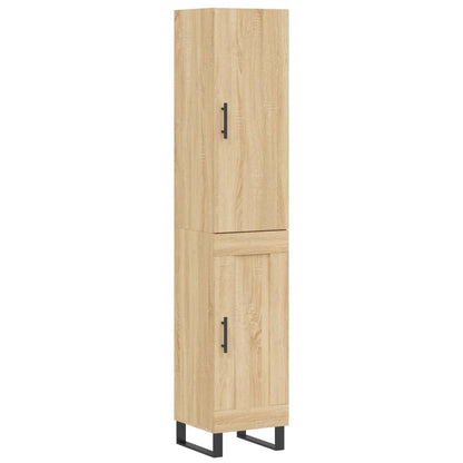 Hoge Kast 34,5X34X180 Cm Bewerkt Hout Kleurig Sonoma eiken