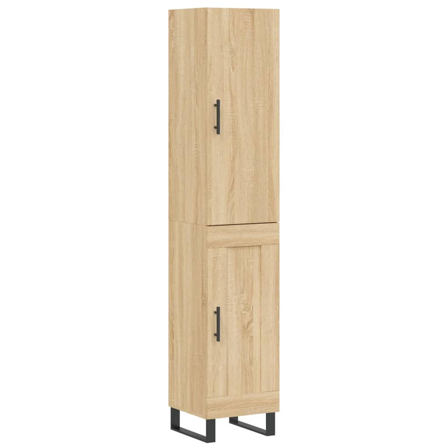 Hoge Kast 34,5X34X180 Cm Bewerkt Hout Kleurig Sonoma eiken