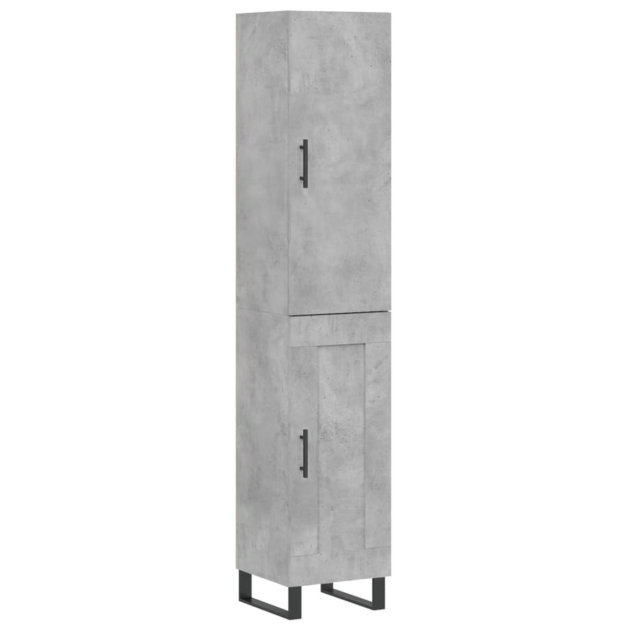 Hoge Kast 34,5X34X180 Cm Bewerkt Hout Betongrijs
