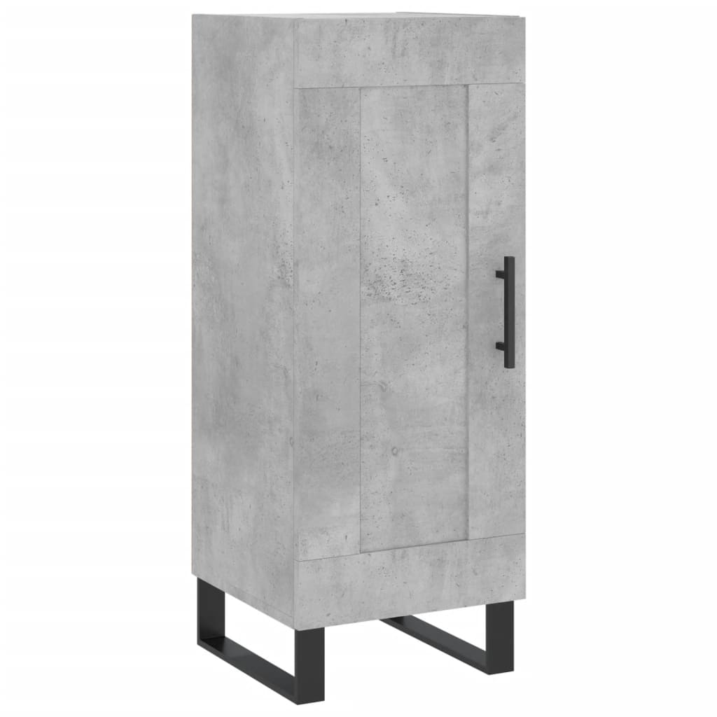 Hoge Kast 34,5X34X180 Cm Bewerkt Hout Betongrijs