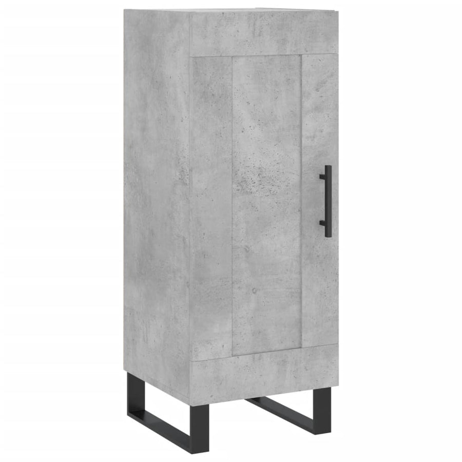 Hoge Kast 34,5X34X180 Cm Bewerkt Hout Betongrijs