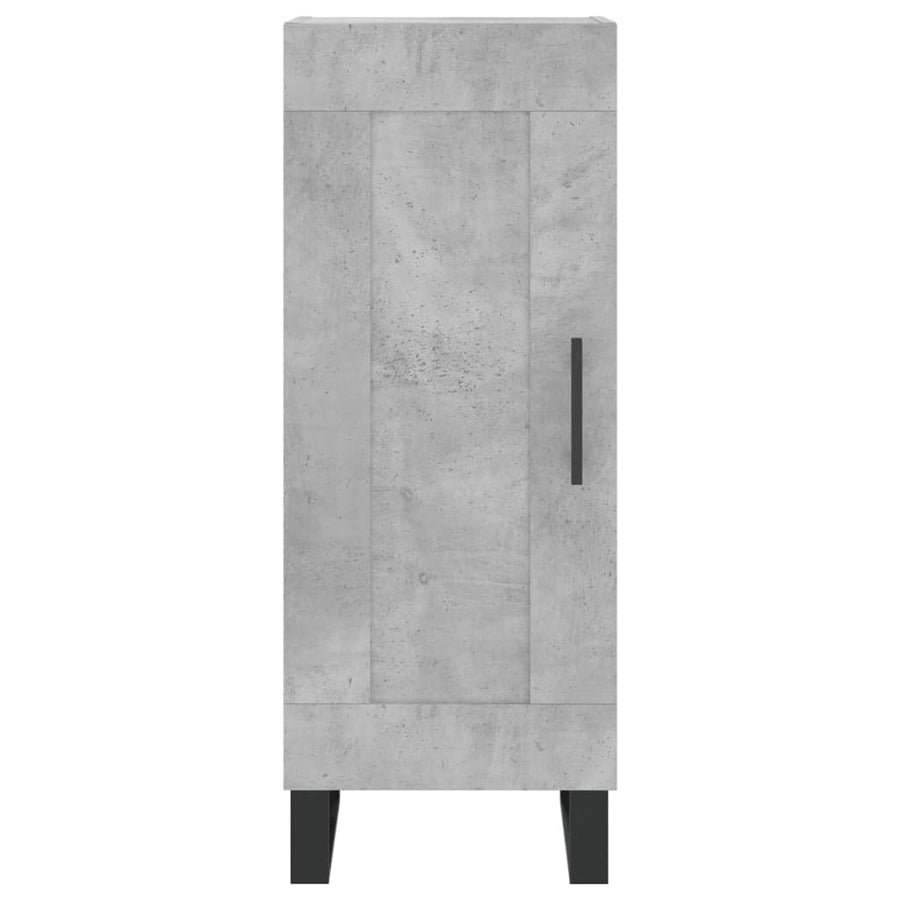 Hoge Kast 34,5X34X180 Cm Bewerkt Hout Betongrijs
