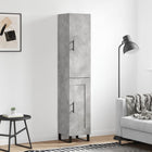 Hoge kast 34,5x34x180 cm bewerkt hout betongrijs