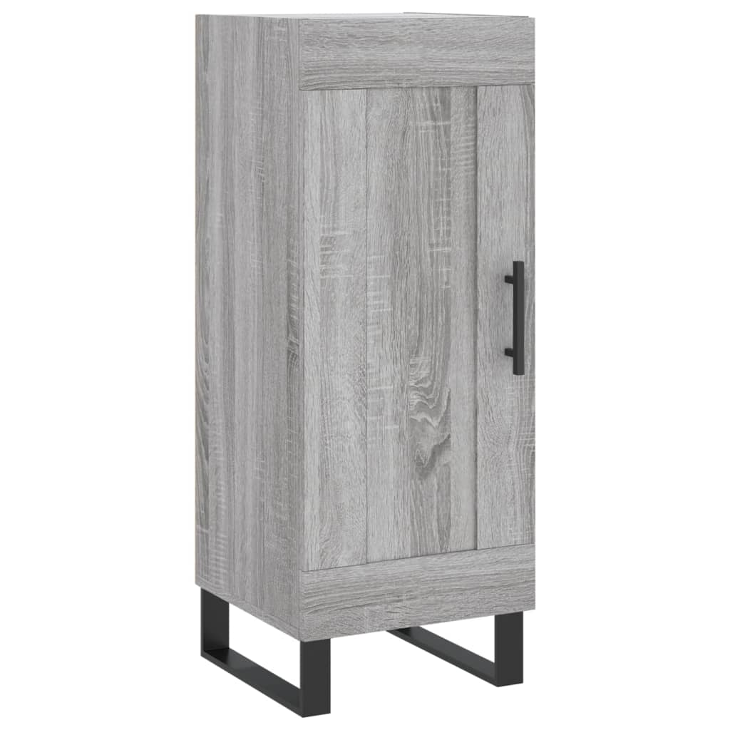 Hoge kast 34,5x34x180 cm bewerkt hout grijs sonoma eikenkleurig