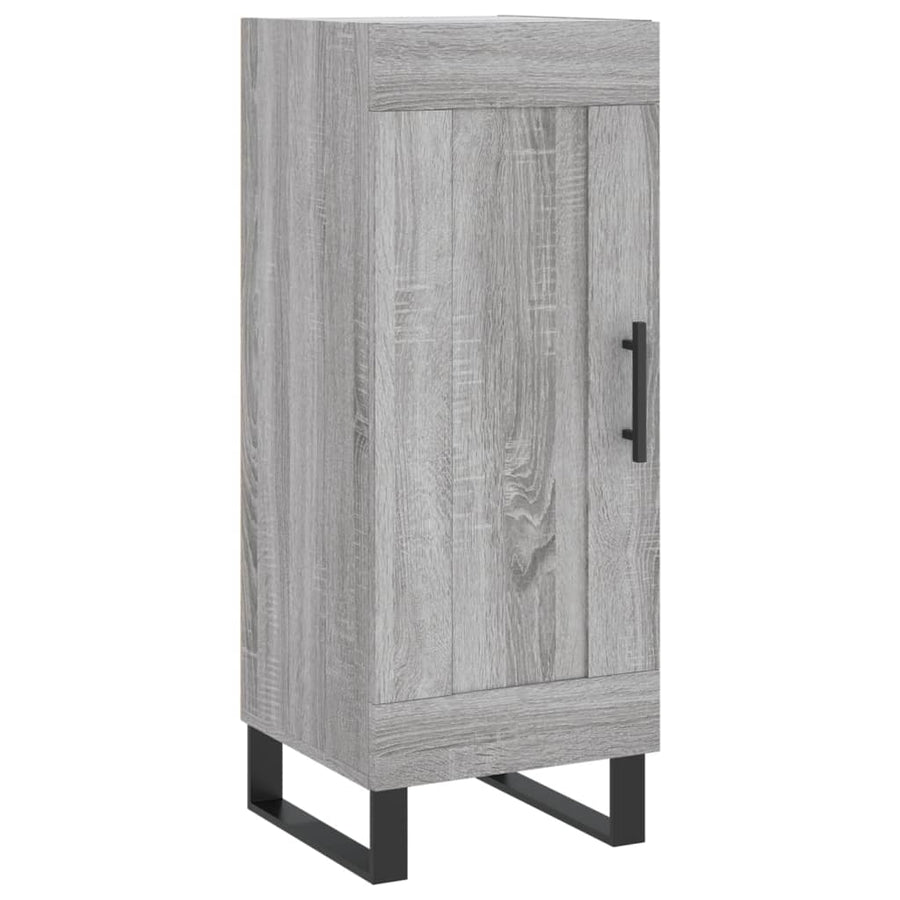 Hoge kast 34,5x34x180 cm bewerkt hout grijs sonoma eikenkleurig