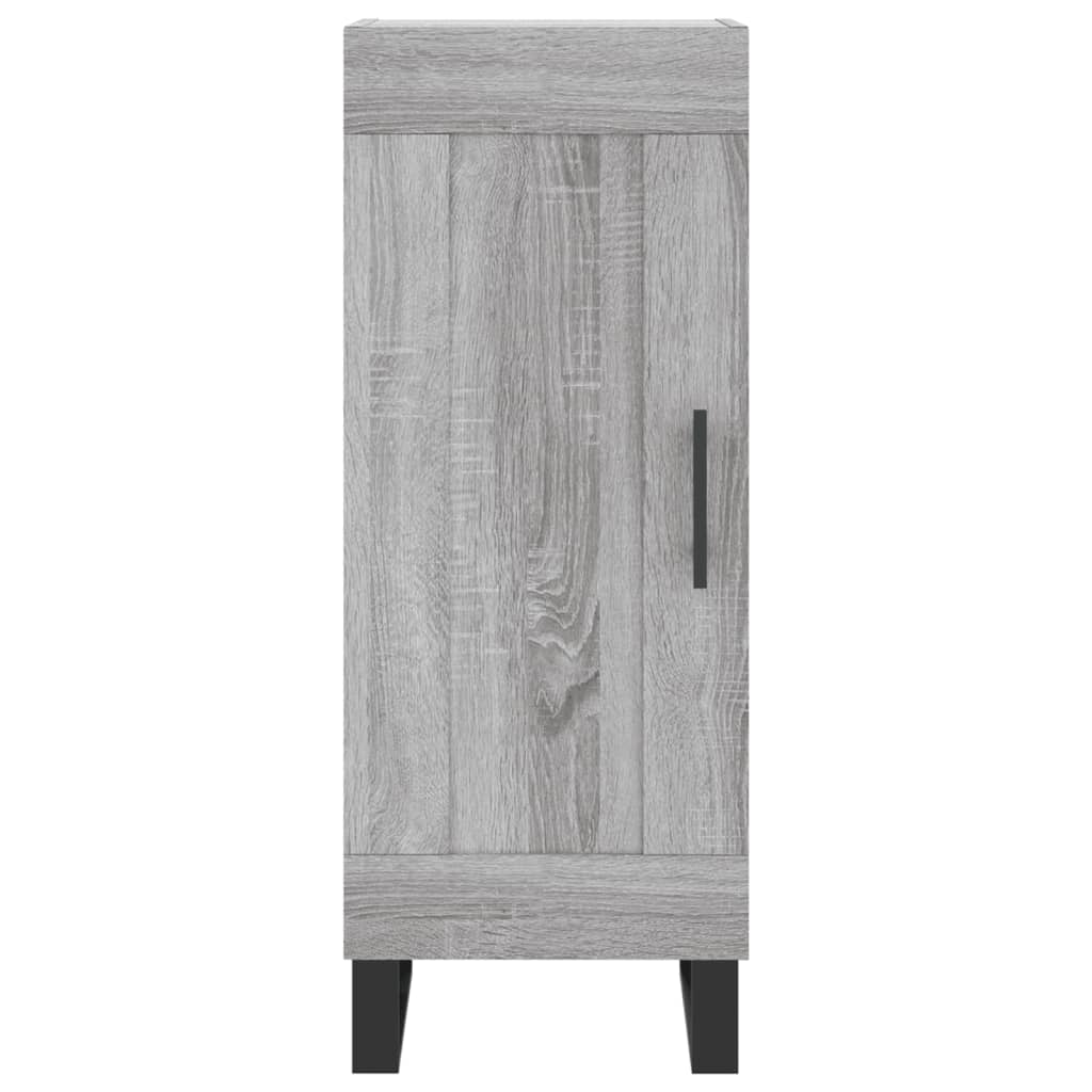 Hoge kast 34,5x34x180 cm bewerkt hout grijs sonoma eikenkleurig