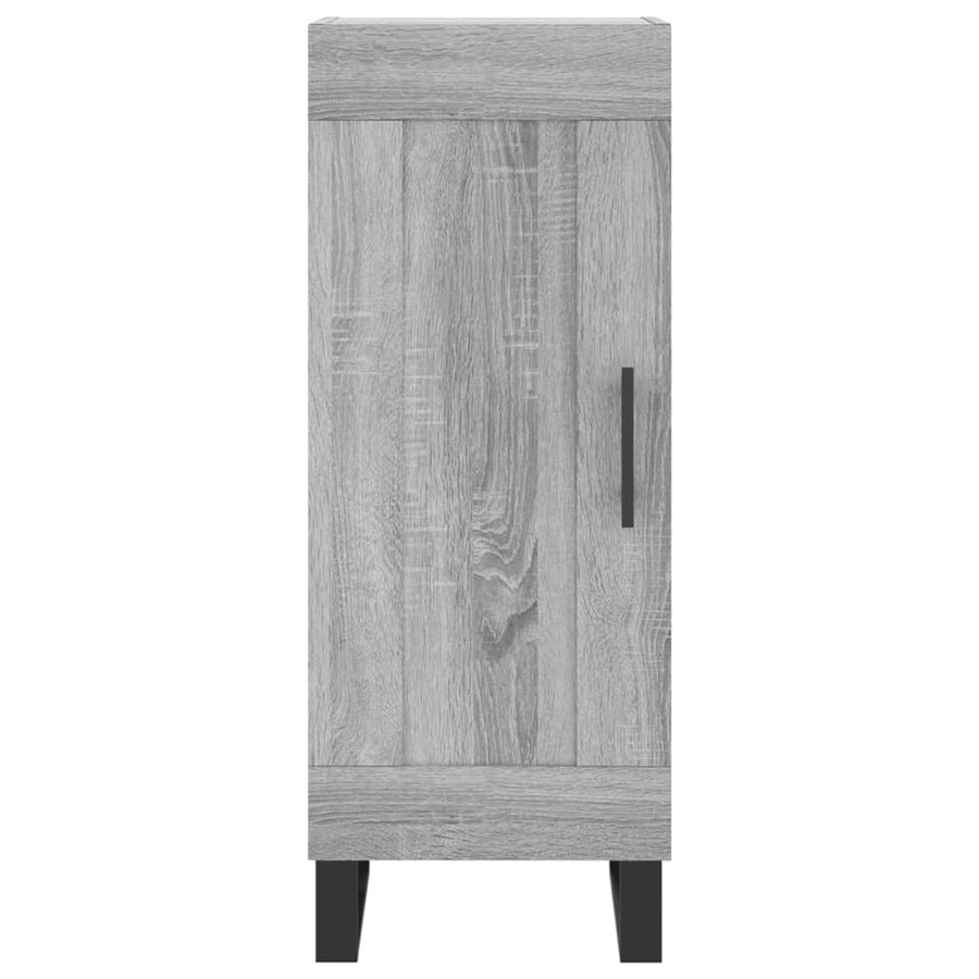 Hoge kast 34,5x34x180 cm bewerkt hout grijs sonoma eikenkleurig