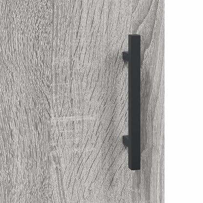 Hoge kast 34,5x34x180 cm bewerkt hout grijs sonoma eikenkleurig
