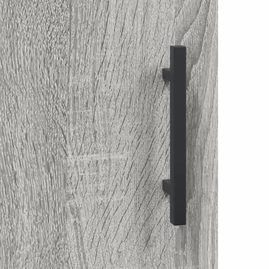 Hoge kast 34,5x34x180 cm bewerkt hout grijs sonoma eikenkleurig