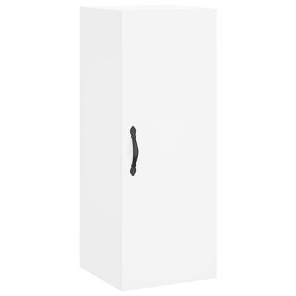 Hoge kast 34,5x34x180 cm bewerkt hout wit