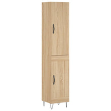 Hoge kast 34,5x34x180 cm bewerkt hout sonoma eikenkleurig
