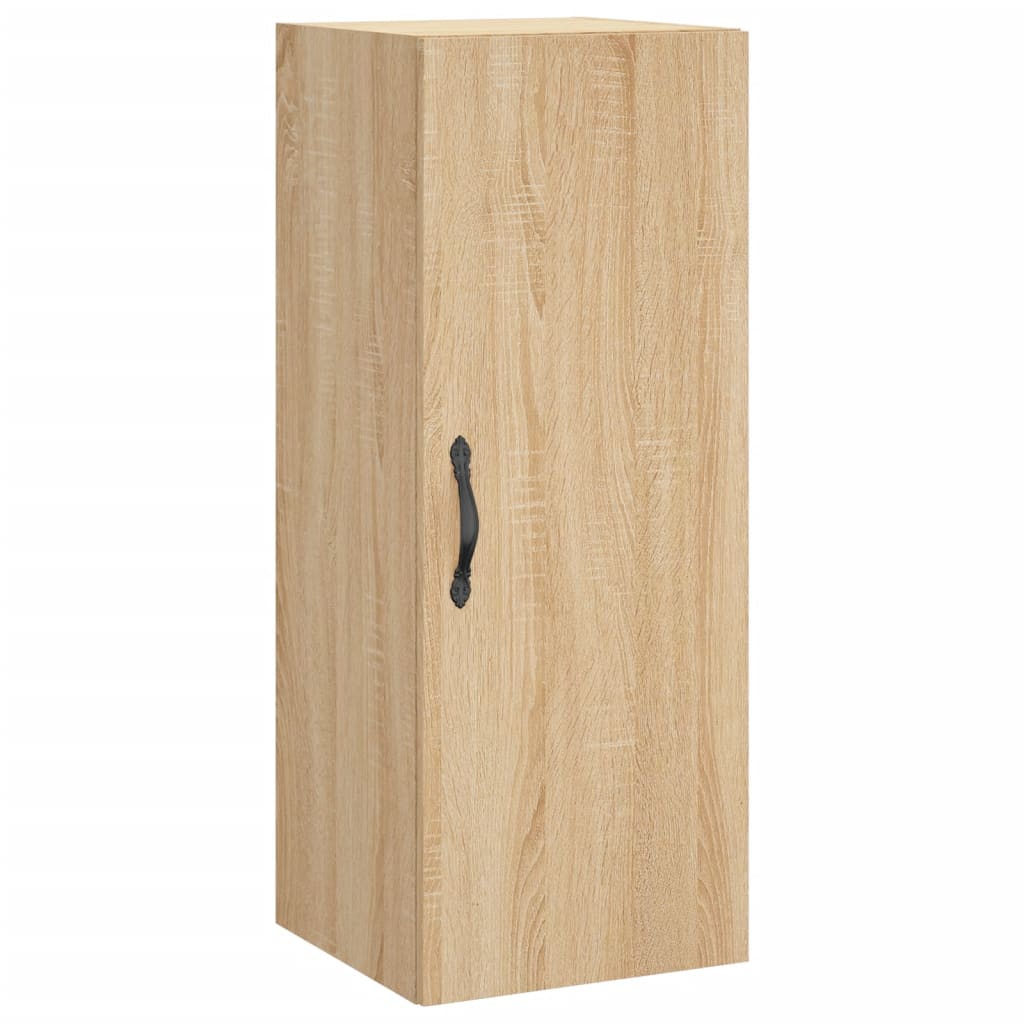 Hoge kast 34,5x34x180 cm bewerkt hout sonoma eikenkleurig