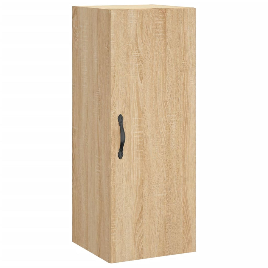 Hoge kast 34,5x34x180 cm bewerkt hout sonoma eikenkleurig