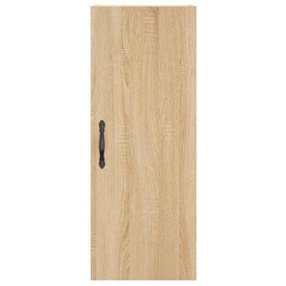 Hoge kast 34,5x34x180 cm bewerkt hout sonoma eikenkleurig