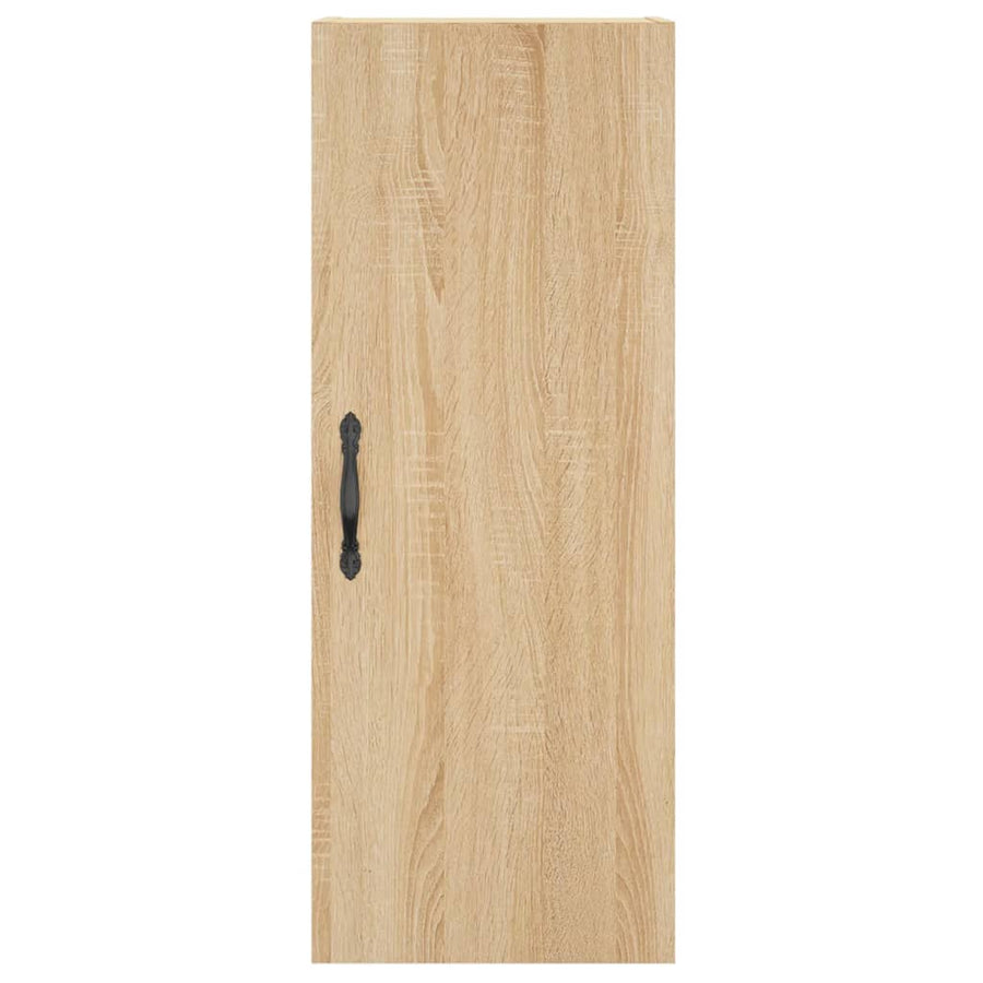 Hoge kast 34,5x34x180 cm bewerkt hout sonoma eikenkleurig