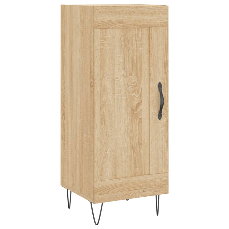 Hoge kast 34,5x34x180 cm bewerkt hout sonoma eikenkleurig