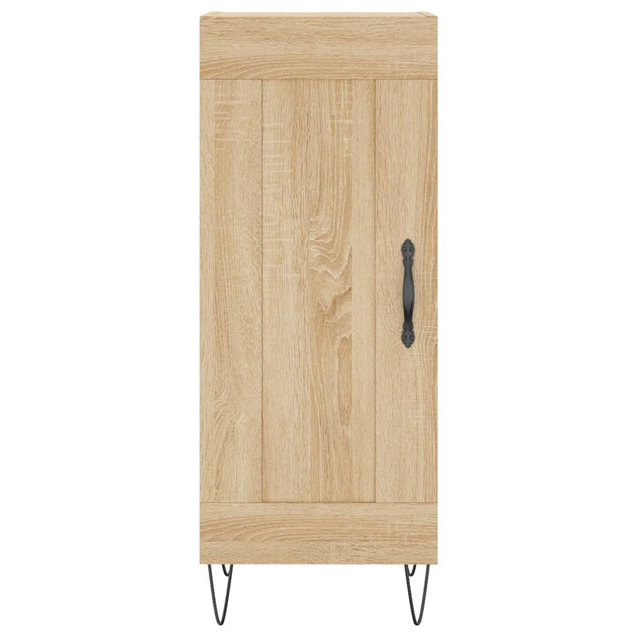 Hoge kast 34,5x34x180 cm bewerkt hout sonoma eikenkleurig