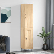 Hoge kast 34,5x34x180 cm bewerkt hout sonoma eiken