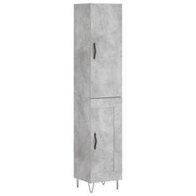 Hoge Kast 34,5X34X180 Cm Bewerkt Hout Betongrijs