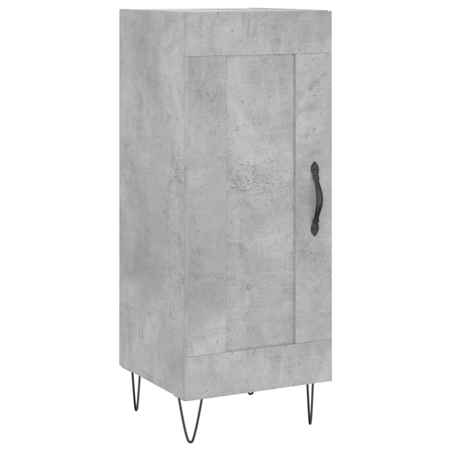 Hoge Kast 34,5X34X180 Cm Bewerkt Hout Betongrijs