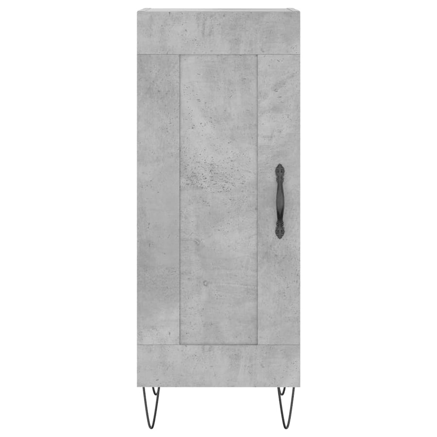 Hoge Kast 34,5X34X180 Cm Bewerkt Hout Betongrijs