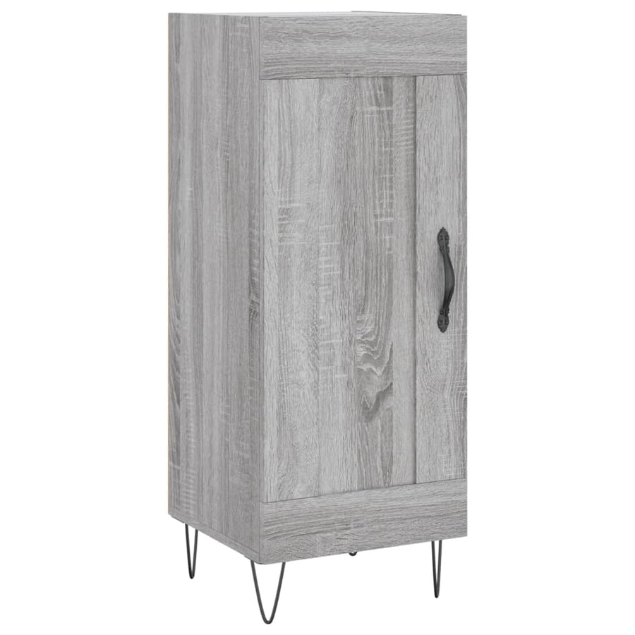 Hoge Kast 34,5X34X180 Cm Bewerkt Hout Grijs Sonoma Eikenkleurig