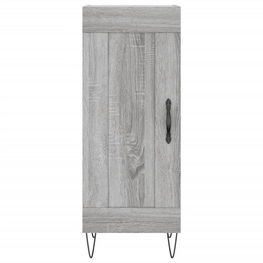 Hoge Kast 34,5X34X180 Cm Bewerkt Hout Grijs Sonoma Eikenkleurig