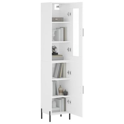Hoge Kast 34,5X34X180 Cm Bewerkt Hout Wit