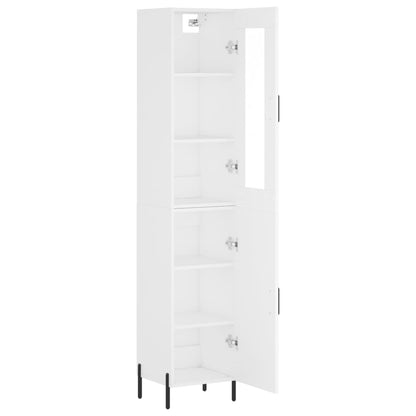 Hoge Kast 34,5X34X180 Cm Bewerkt Hout Wit