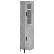 Hoge Kast 34,5X34X180 Cm Bewerkt Hout Betongrijs