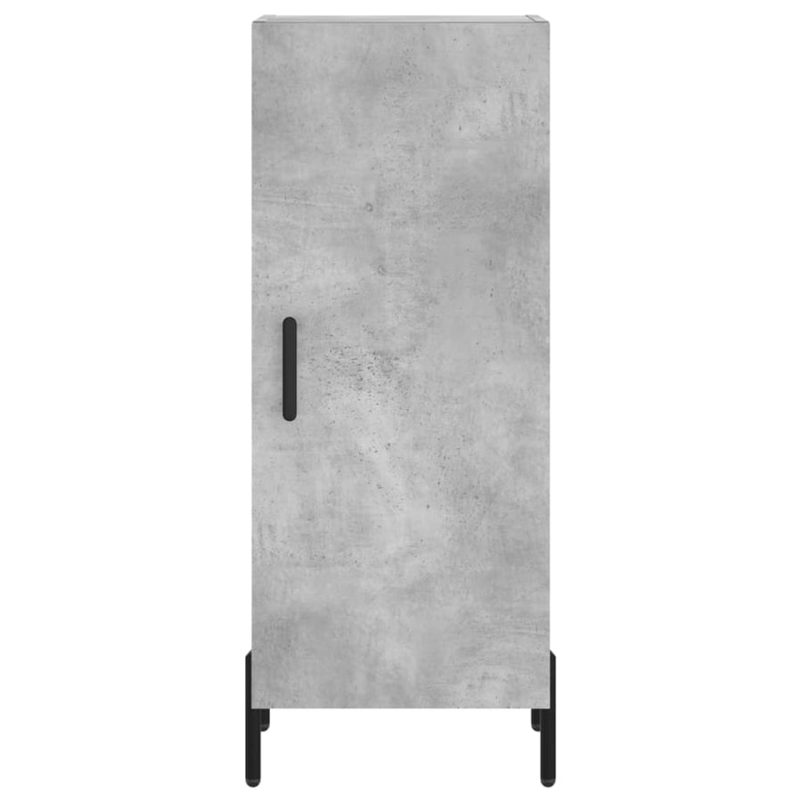 Hoge Kast 34,5X34X180 Cm Bewerkt Hout Betongrijs