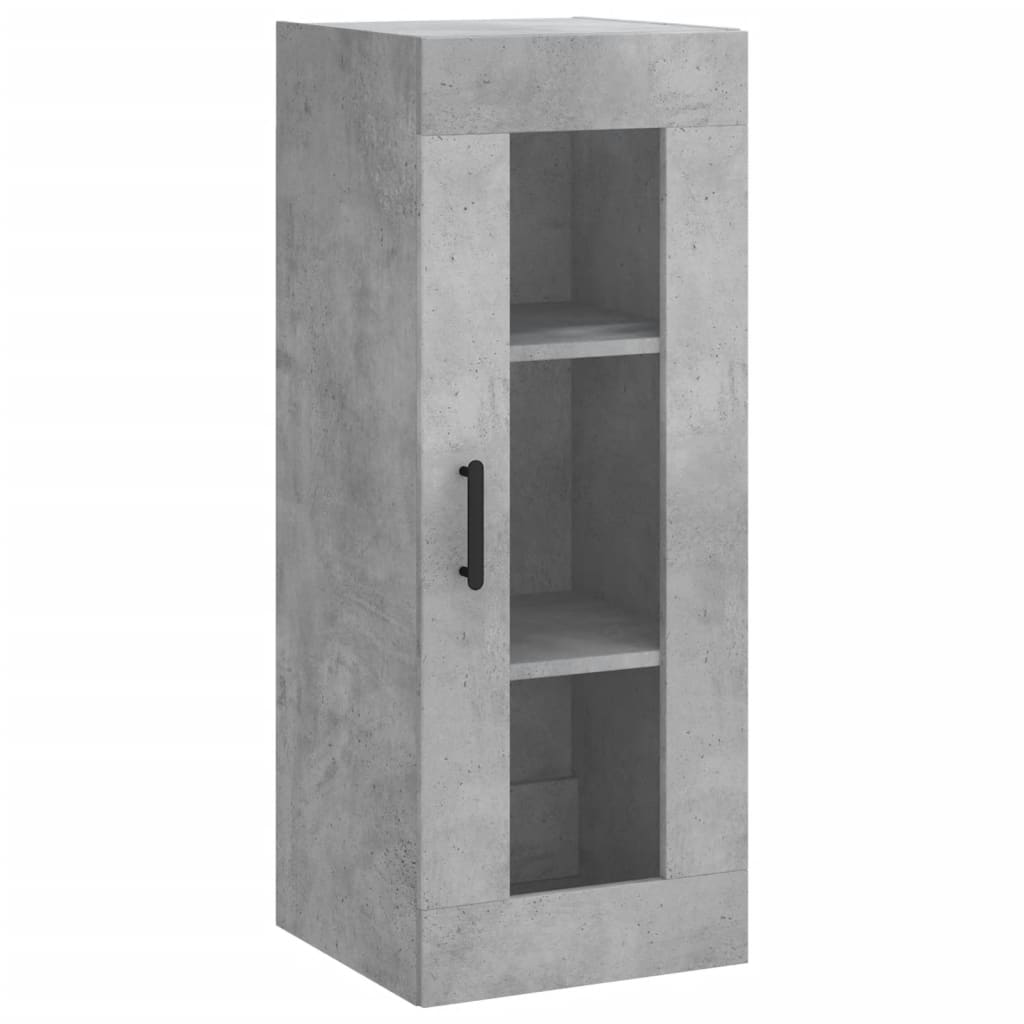 Hoge Kast 34,5X34X180 Cm Bewerkt Hout Betongrijs