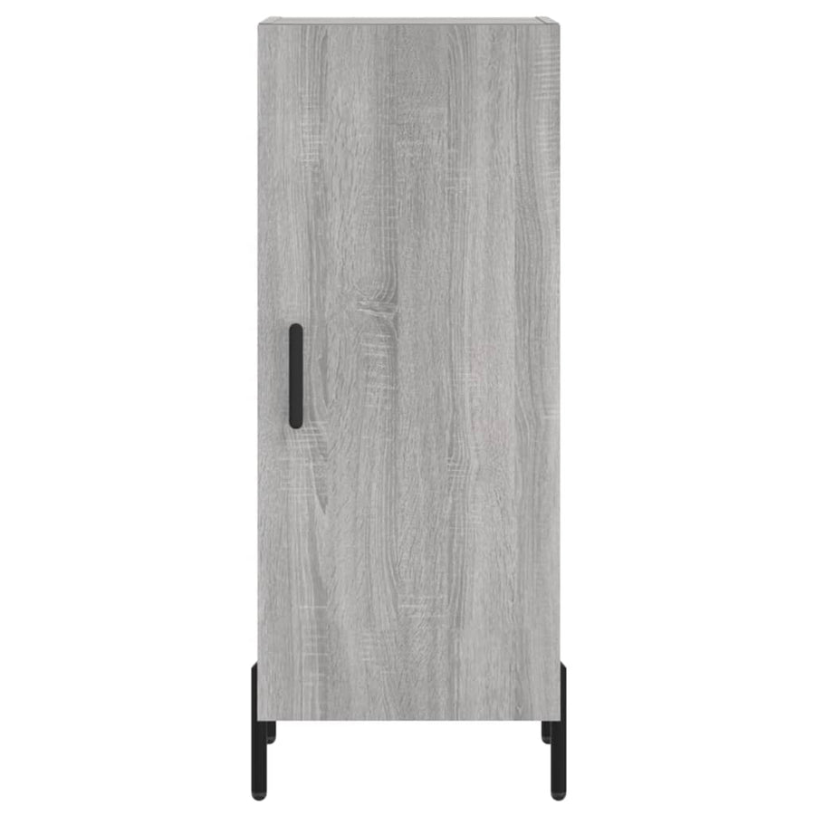 Hoge Kast 34,5X34X180 Cm Bewerkt Hout Grijs Sonoma Eikenkleurig