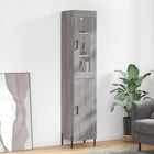 Hoge kast 34,5x34x180 cm grijs sonoma eiken bewerkt hout
