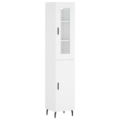 Hoge Kast 34,5X34X180 Cm Bewerkt Hout Wit