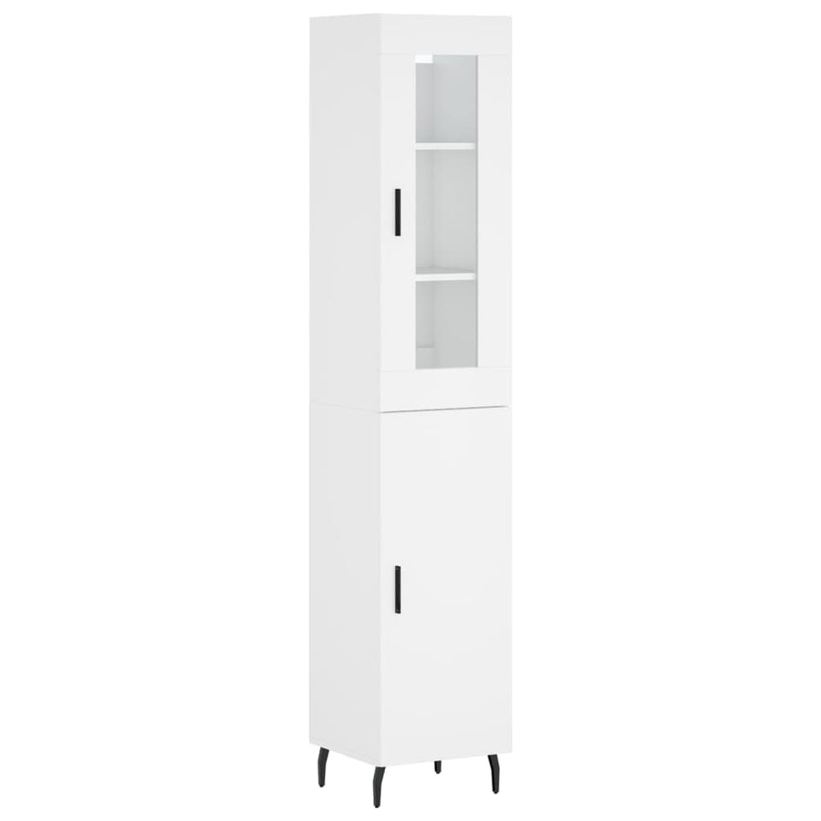 Hoge Kast 34,5X34X180 Cm Bewerkt Hout Wit