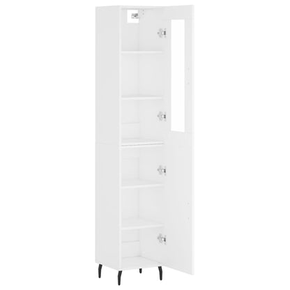 Hoge Kast 34,5X34X180 Cm Bewerkt Hout Wit