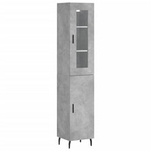 Hoge Kast 34,5X34X180 Cm Bewerkt Hout Betongrijs