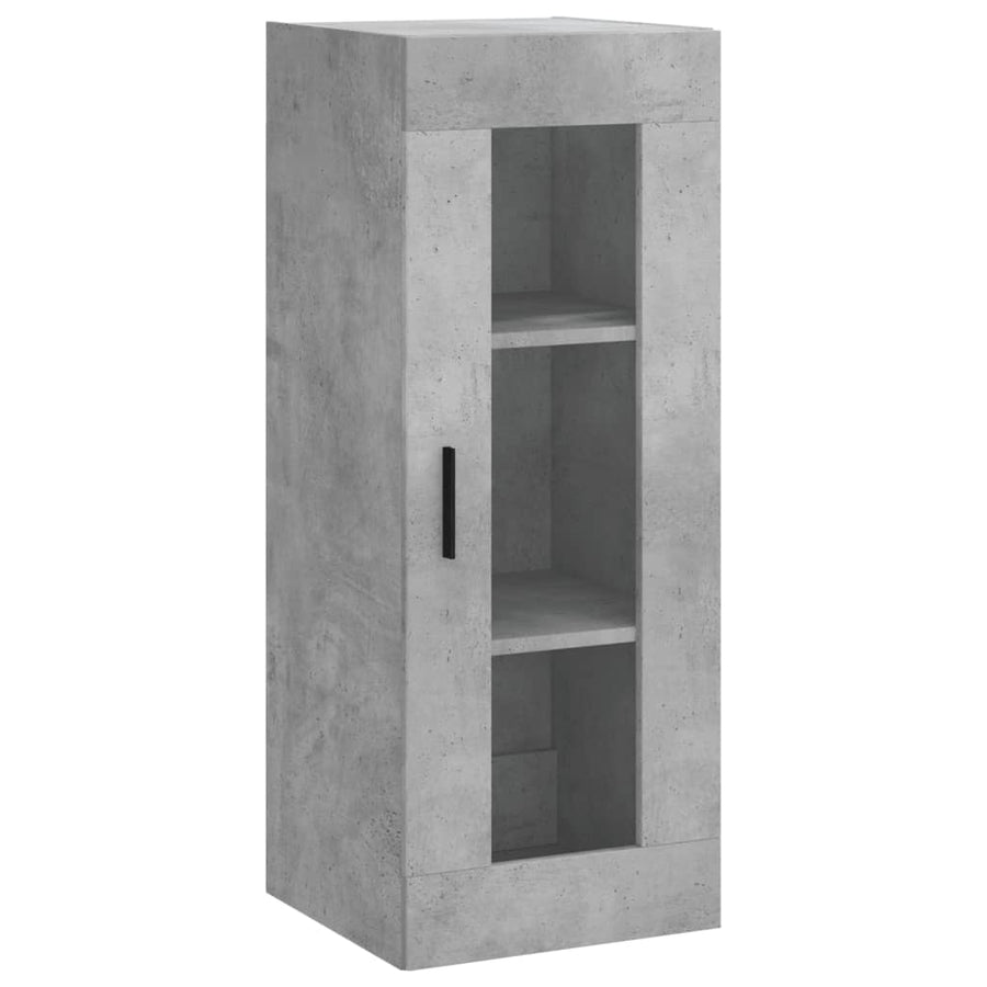 Hoge Kast 34,5X34X180 Cm Bewerkt Hout Betongrijs