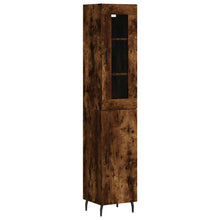 Hoge Kast 34,5X34X180 Cm Bewerkt Hout Kleurig Gerookt eiken