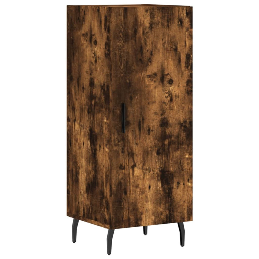 Hoge Kast 34,5X34X180 Cm Bewerkt Hout Kleurig Gerookt eiken