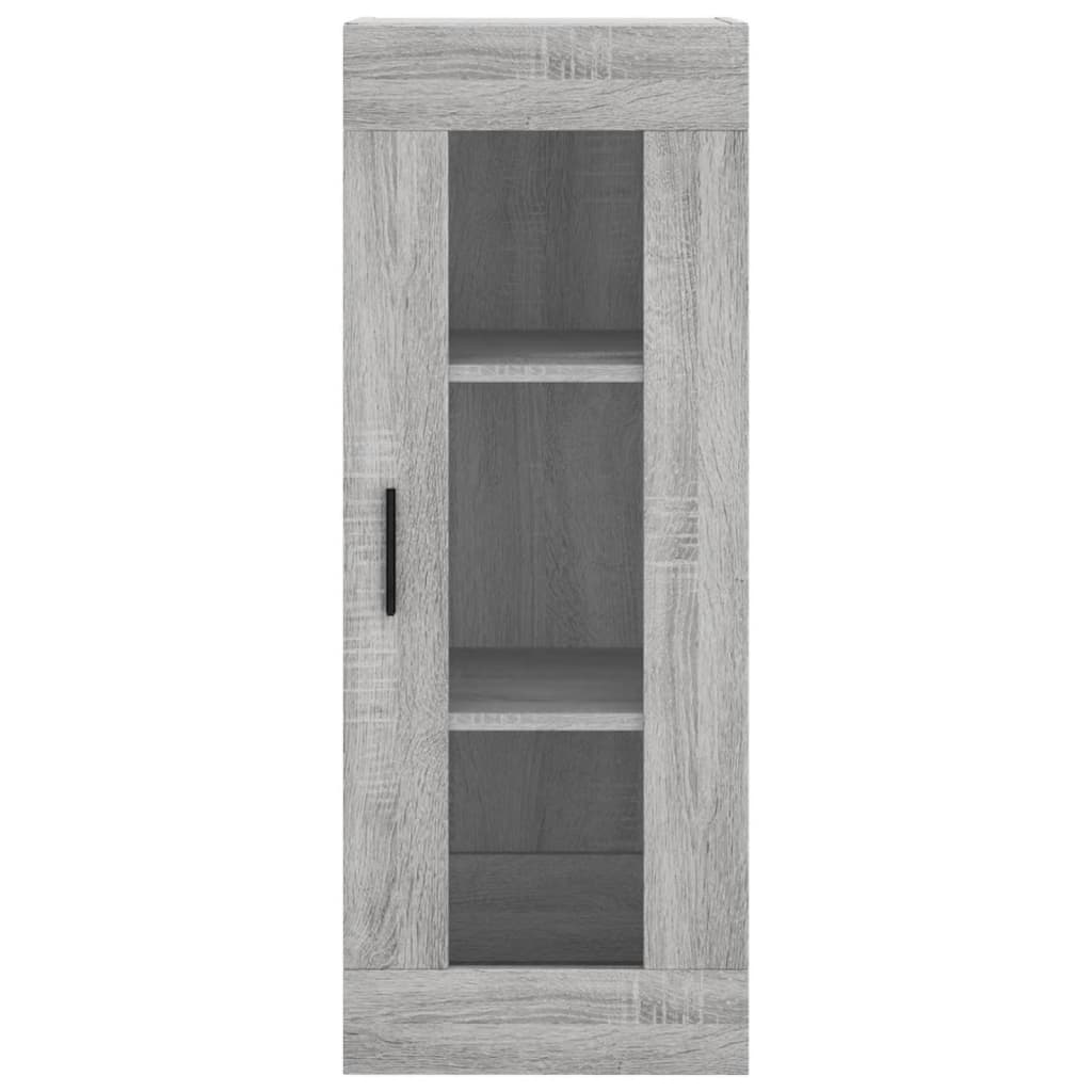 Hoge Kast 34,5X34X180 Cm Bewerkt Hout Grijs Sonoma Eikenkleurig