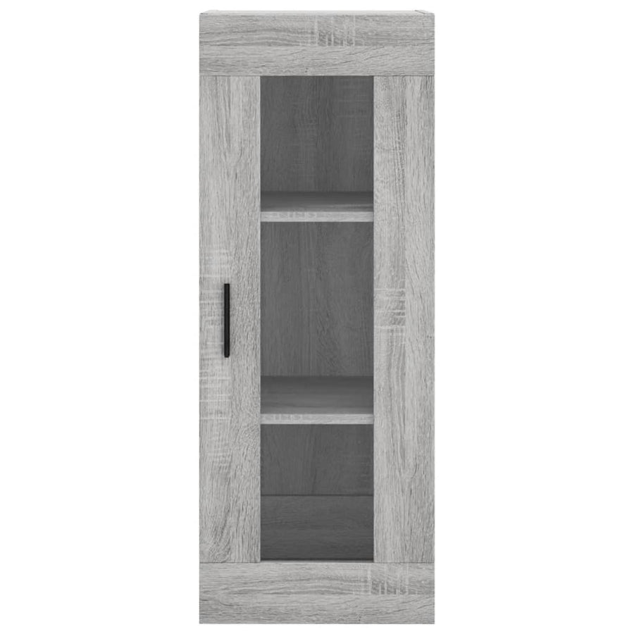 Hoge Kast 34,5X34X180 Cm Bewerkt Hout Grijs Sonoma Eikenkleurig