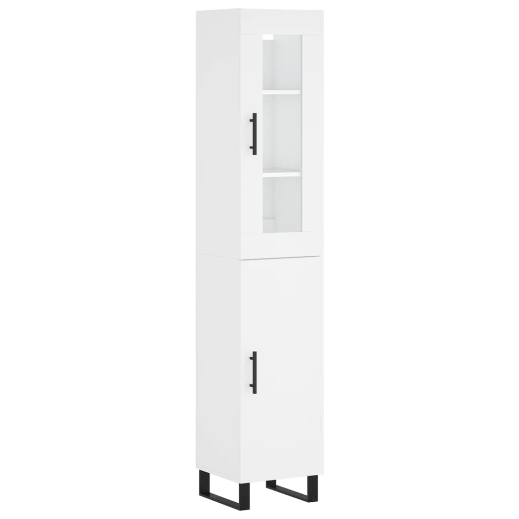 Hoge Kast 34,5X34X180 Cm Bewerkt Hout Wit