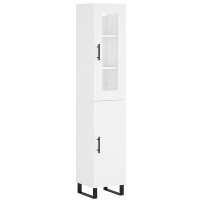 Hoge Kast 34,5X34X180 Cm Bewerkt Hout Wit