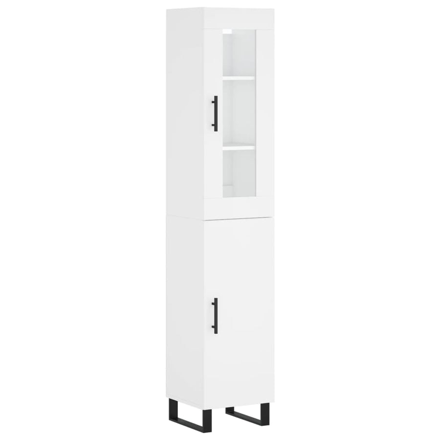 Hoge Kast 34,5X34X180 Cm Bewerkt Hout Wit