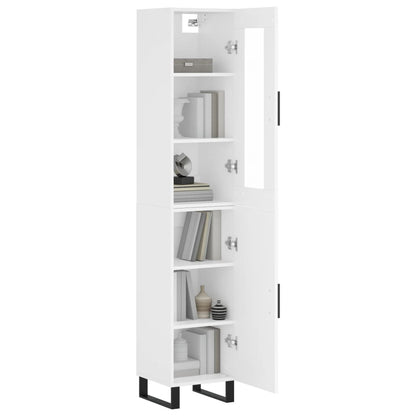 Hoge Kast 34,5X34X180 Cm Bewerkt Hout Wit