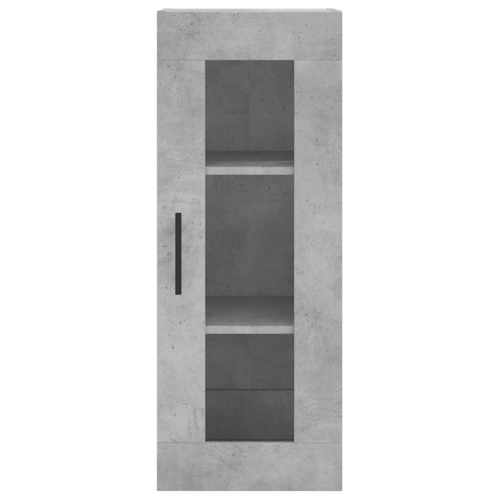 Hoge Kast 34,5X34X180 Cm Bewerkt Hout Betongrijs